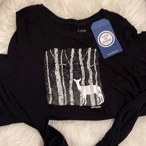 Life Is Good NWT Black long sleeve tee
